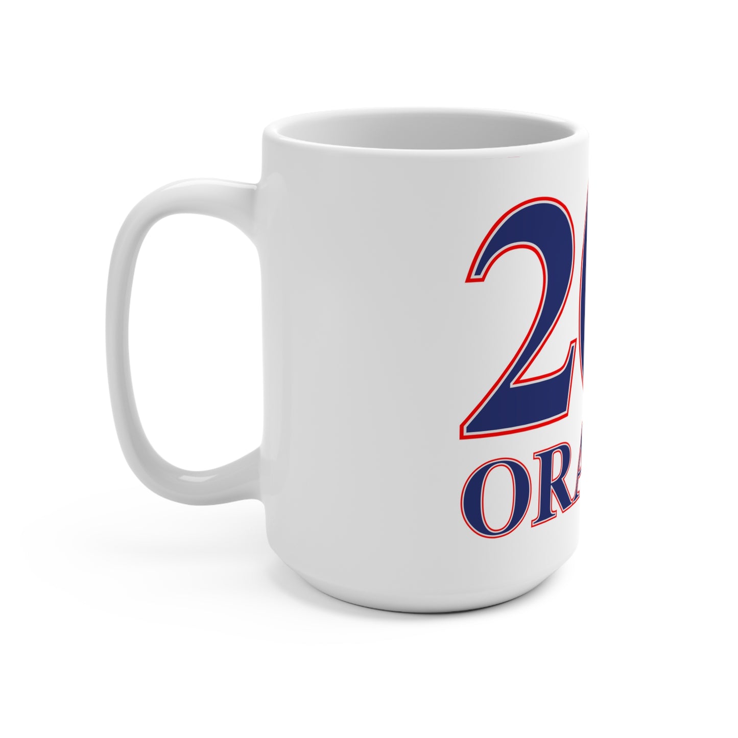 203 Orange Red White & Blue Mug 15oz