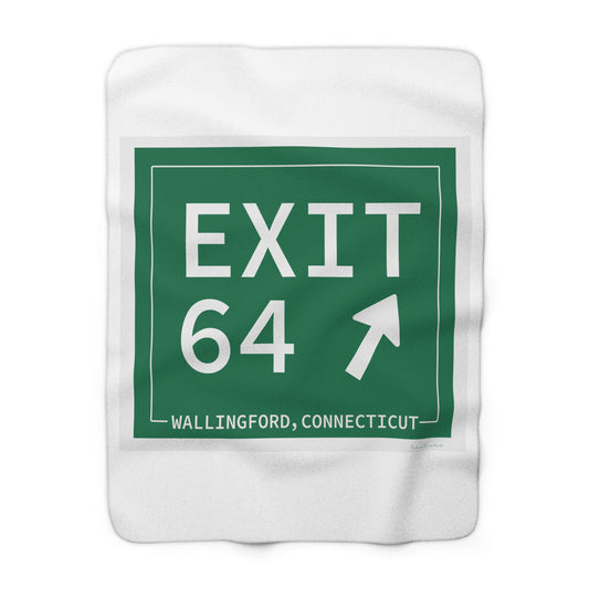 Vintage Exit 64 WCP Sign Sherpa Fleece Blanket