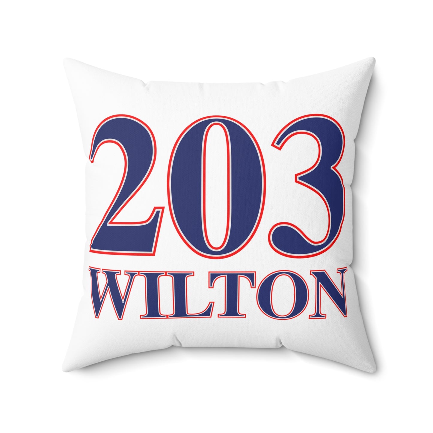 203 Wilton Red White & Blue Spun Polyester Square Pillow