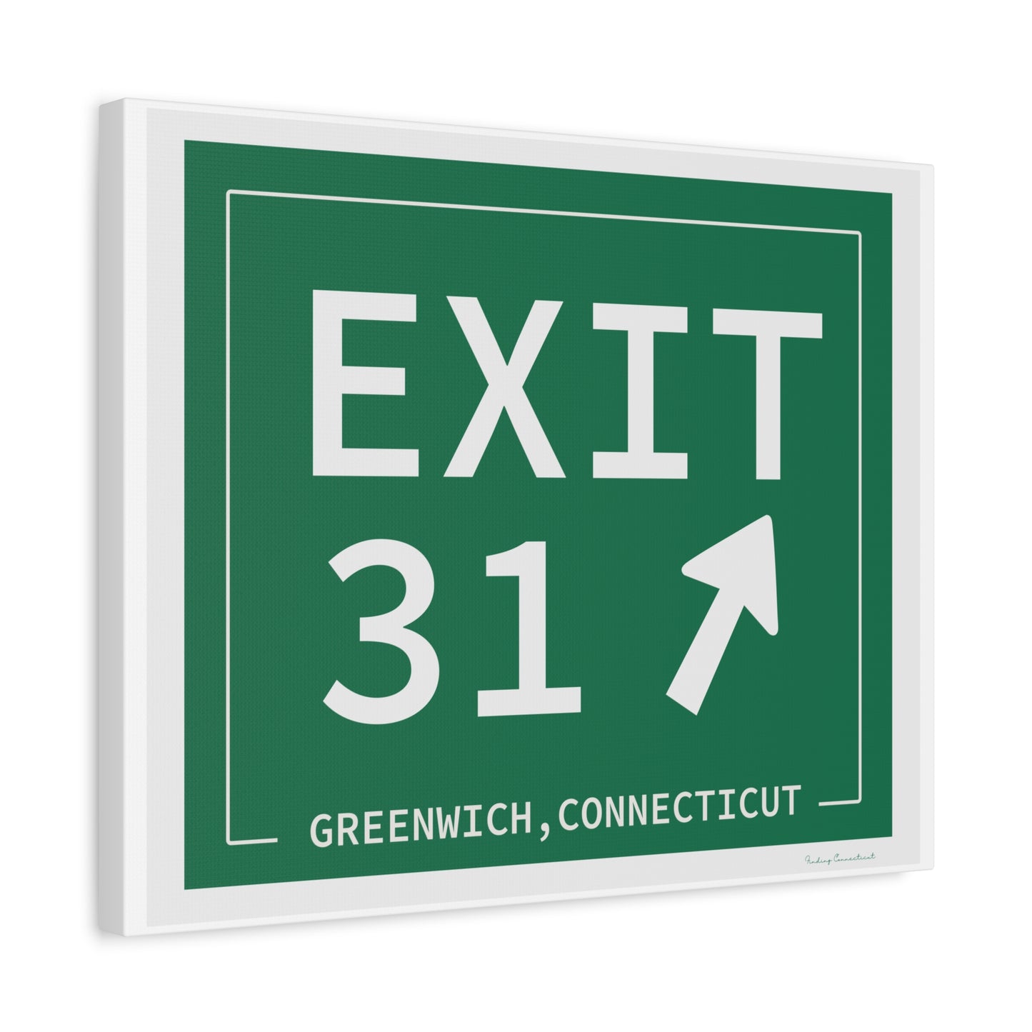 Vintage Exit 31 Merritt Parkway Sign Matte Canvas, Stretched, 1.25"