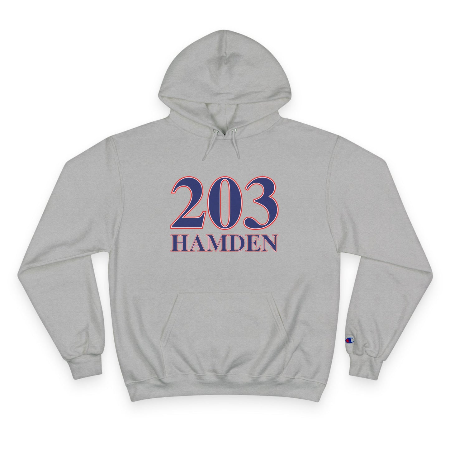 203 Hamden Red White and Blue Champion Hoodie