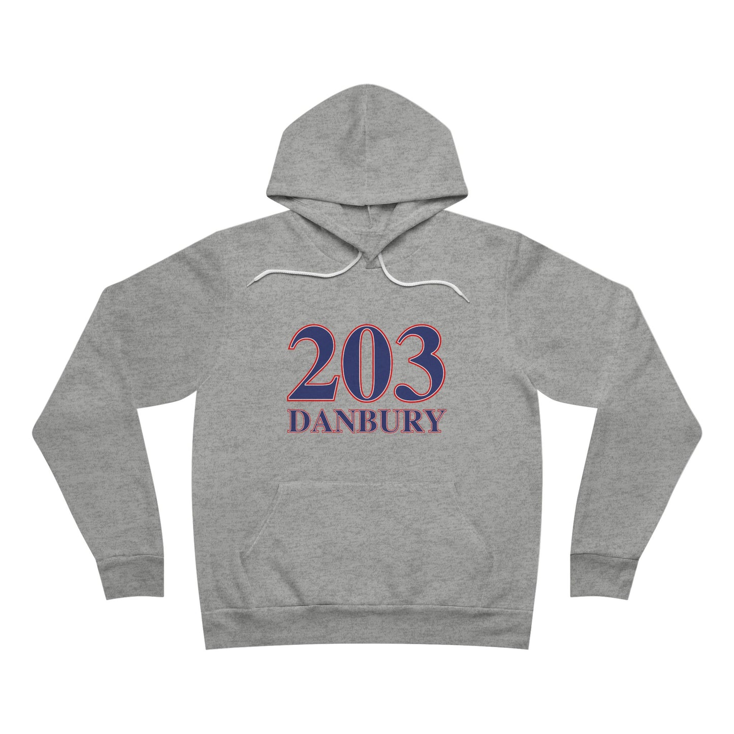 203 Danbury Red, White & Blue Unisex Sponge Fleece Pullover Hoodie