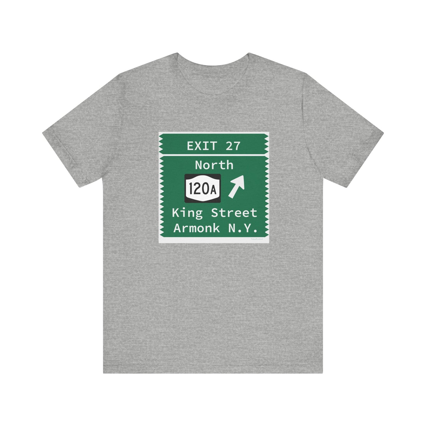 Vintage Merritt Parkway Exit 27 Sign Unisex Jersey Short Sleeve T-Shirt