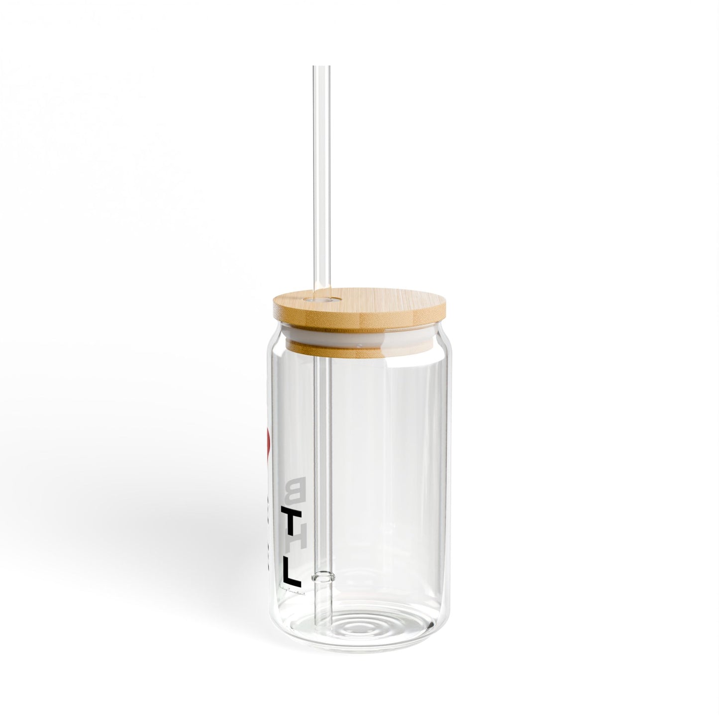 Bethel Vision Glass Can with Straw and Lid, 16oz