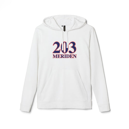 203 Meriden Red, White & Blue adidas Unisex Fleece Hoodie