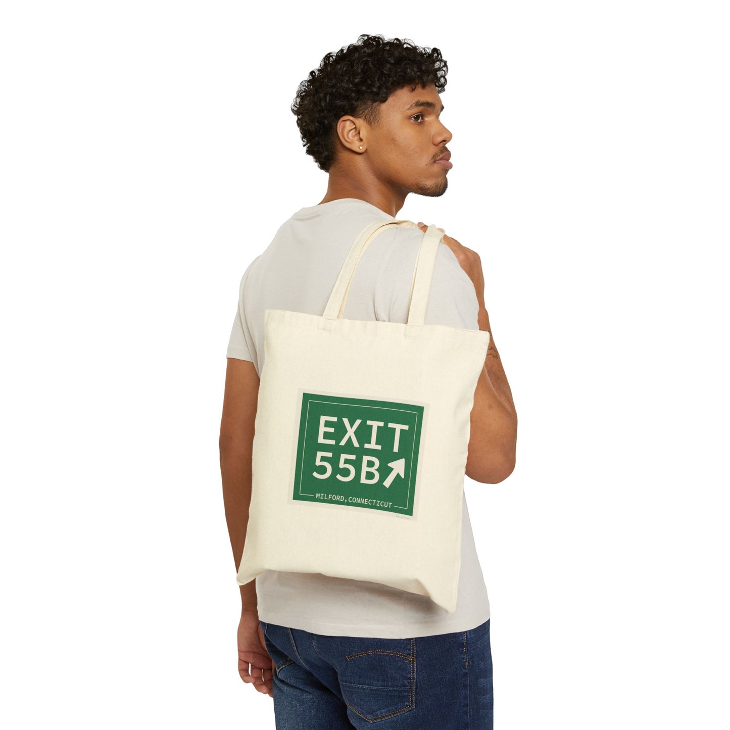 Vintage Exit 55B WCP Sign Cotton Canvas Tote Bag