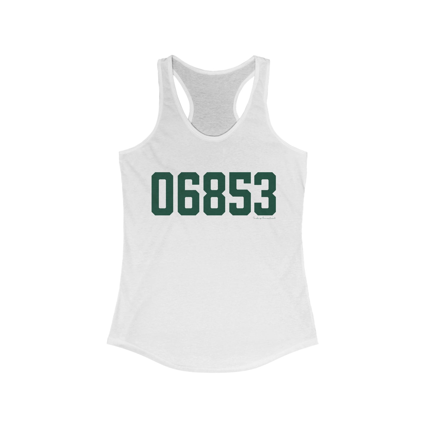 06853 Norwalk Connecticut Zip Code Women's Ideal Racerback Tank Top