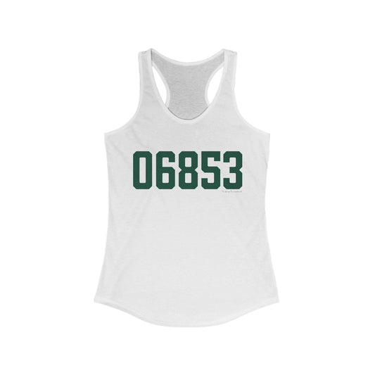 06853 Norwalk Connecticut Zip Code Women's Ideal Racerback Tank Top