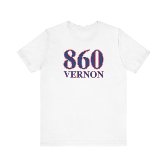 860 Vernon Red White & Blue Unisex Jersey Short Sleeve T-Shirt