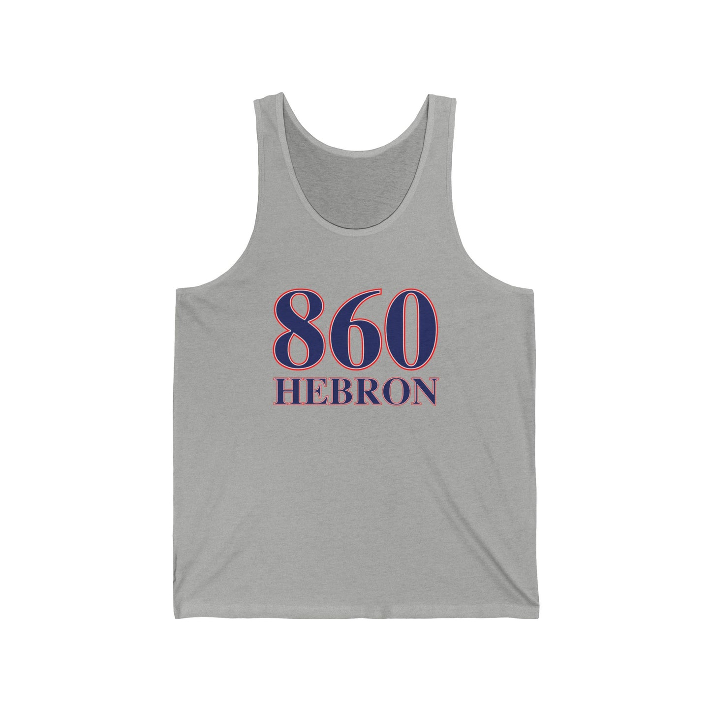860 Hebron Red White & Blue Unisex Jersey Tank Top