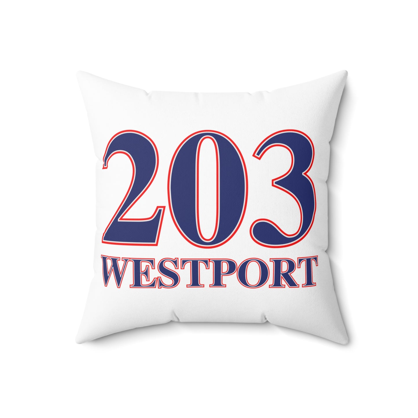 203 Westport Red White & Blue Spun Polyester Square Pillow