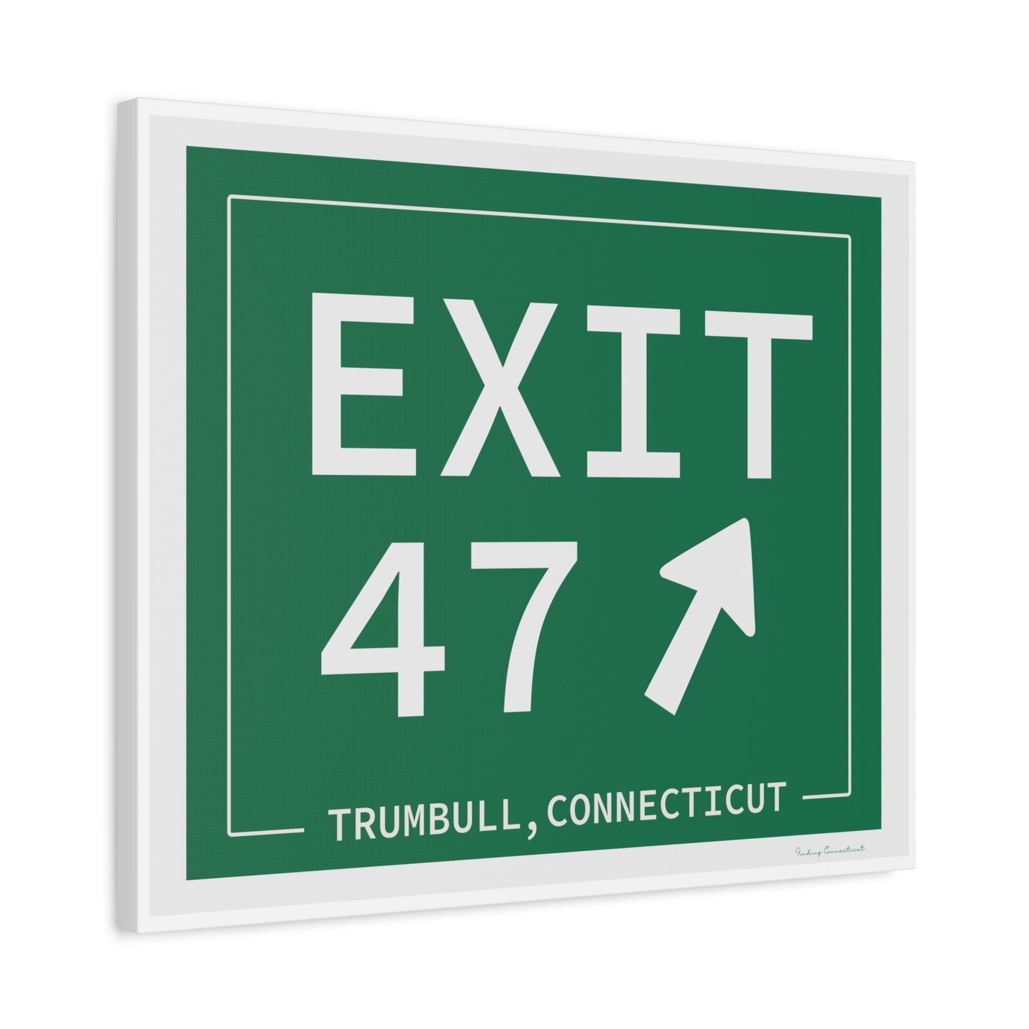 Vintage Exit 47 Merritt Parkway Sign Matte Canvas, Stretched, 1.25"
