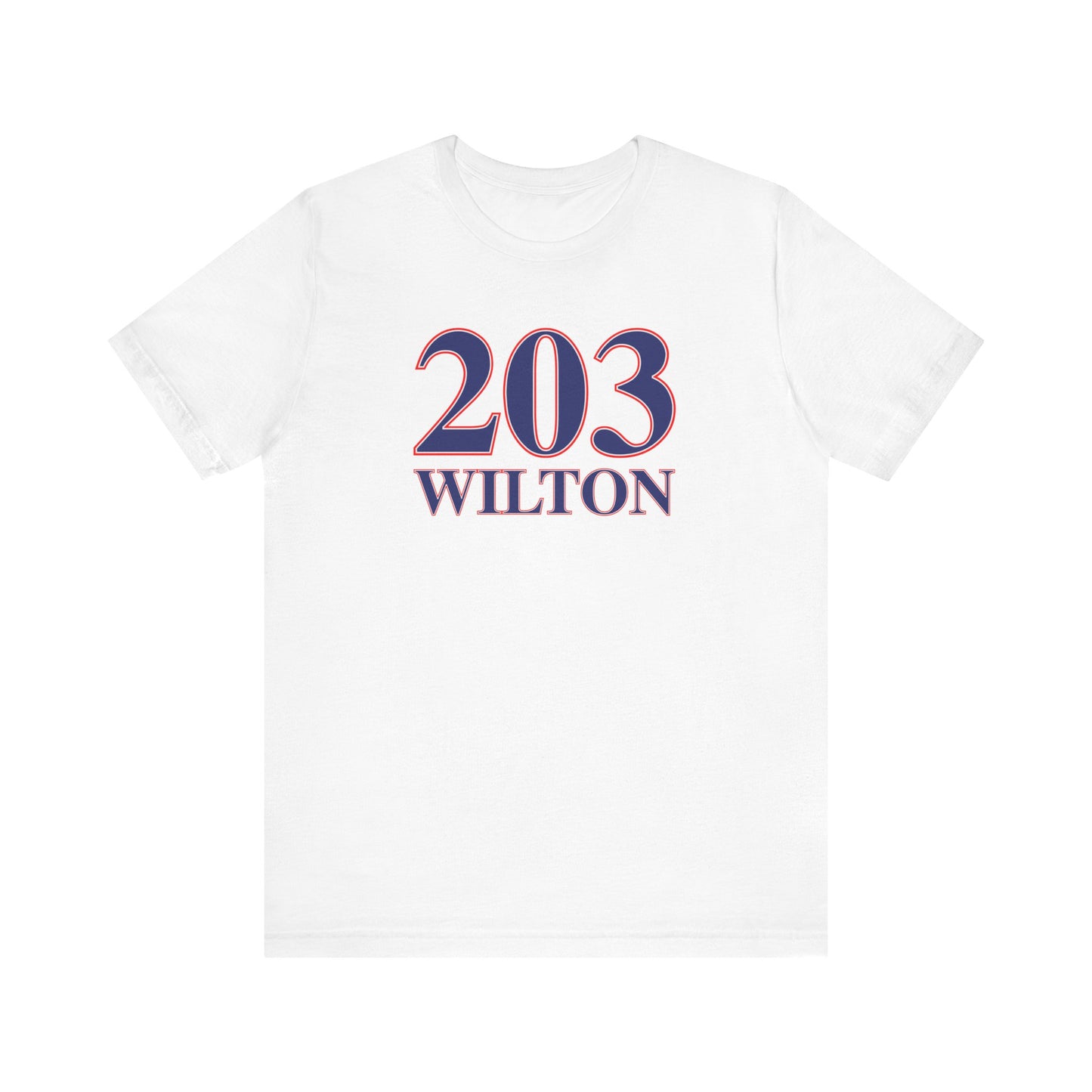 203 Wilton Red White & Blue  Unisex Jersey Short Sleeve T-Shirt