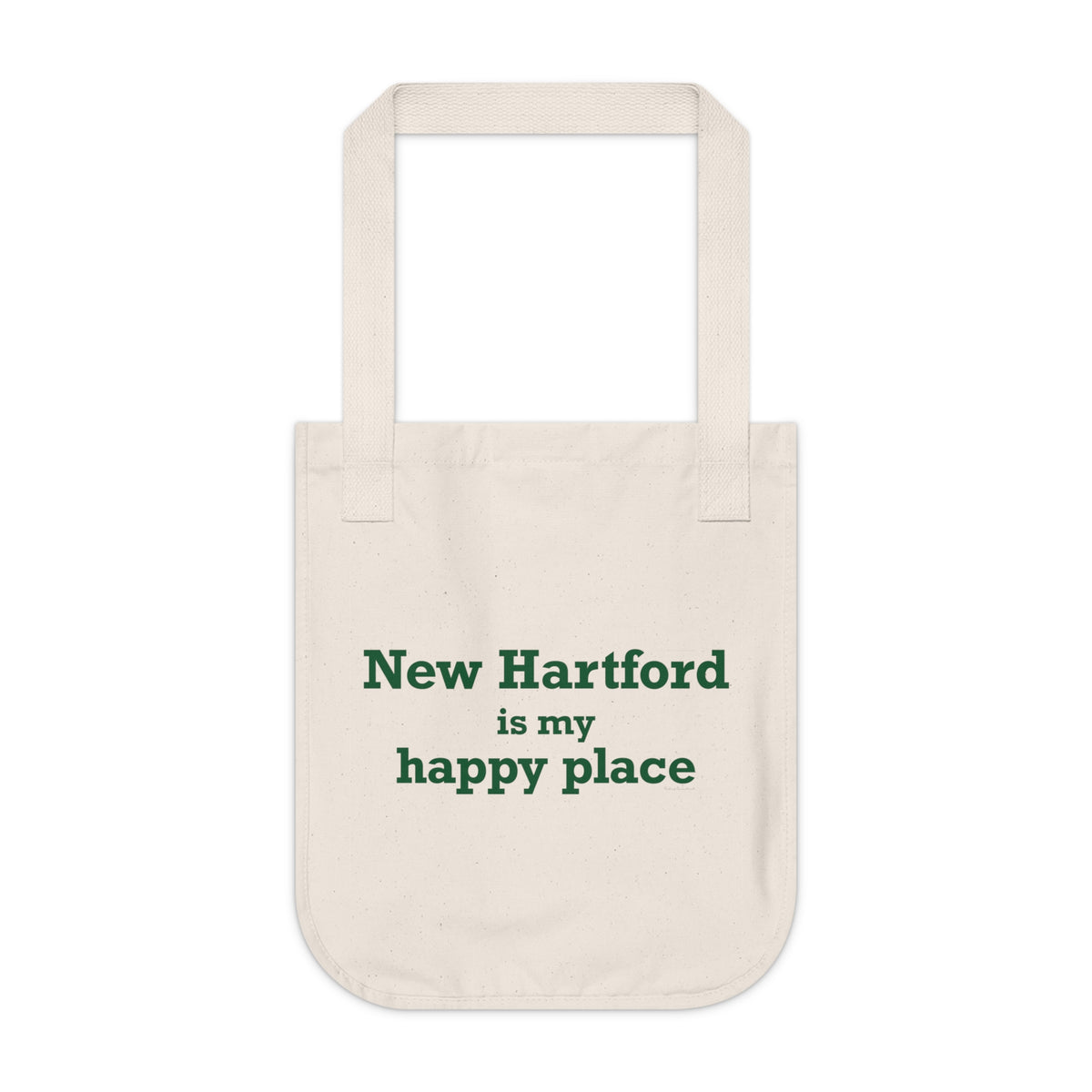 New Hartford is My Happy Place Organic Canvas Tote Bag