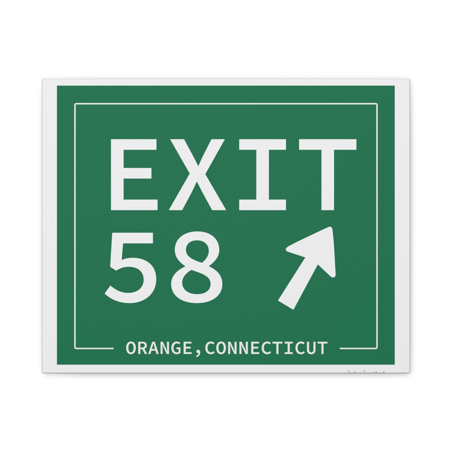 Vintage Exit 58 WCP Sign Matte Canvas, Stretched, 1.25"