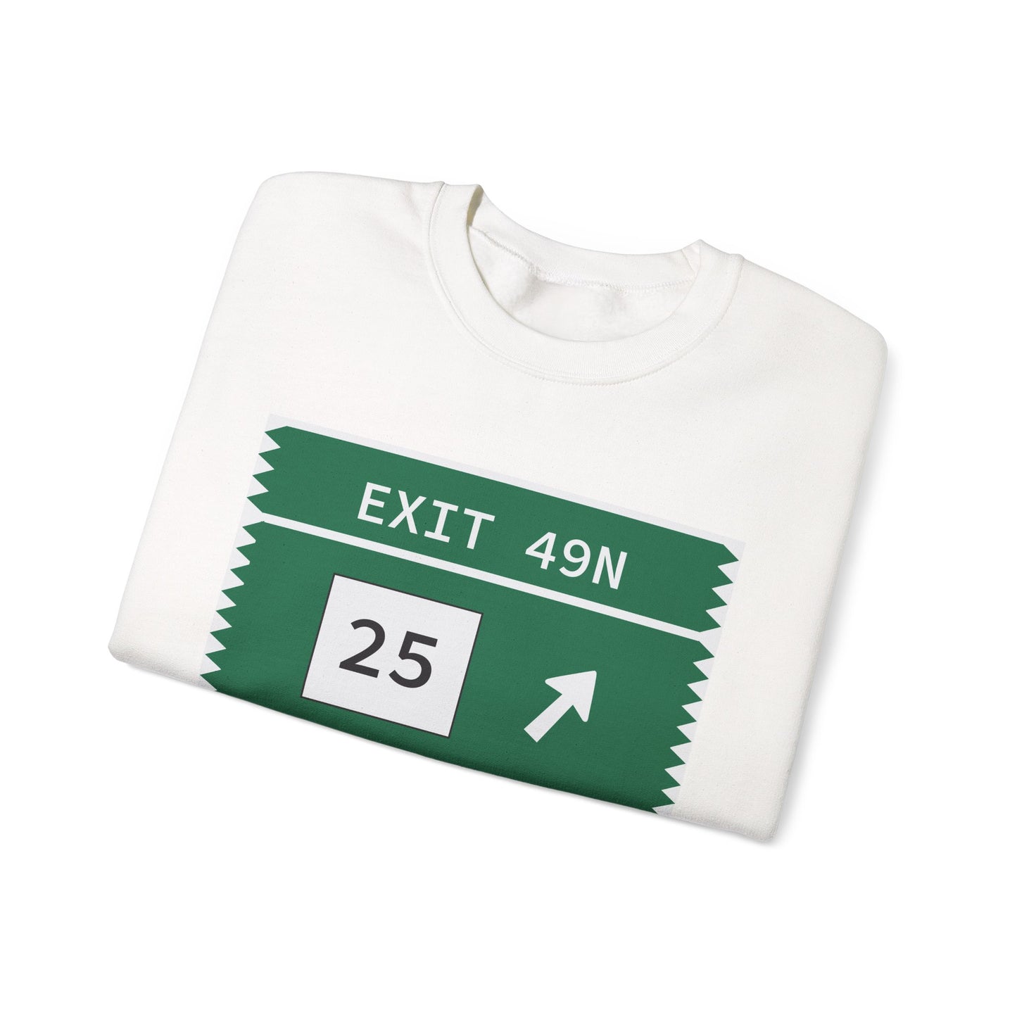 Vintage Merritt Parkway Exit 49N Sign Unisex Heavy Blend™ Crewneck Sweatshirt