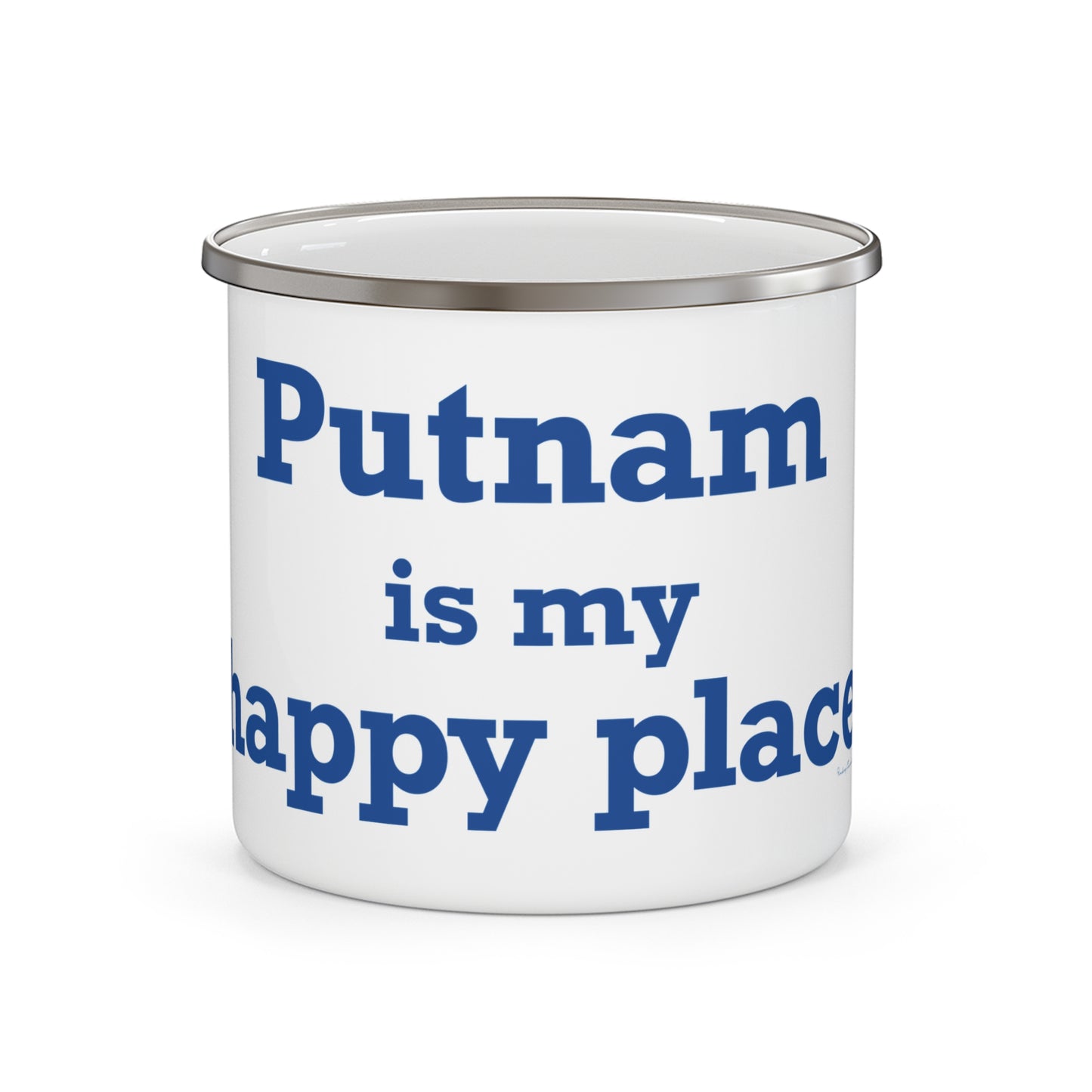 Putnam is My Happy Place Enamel Camping Mug