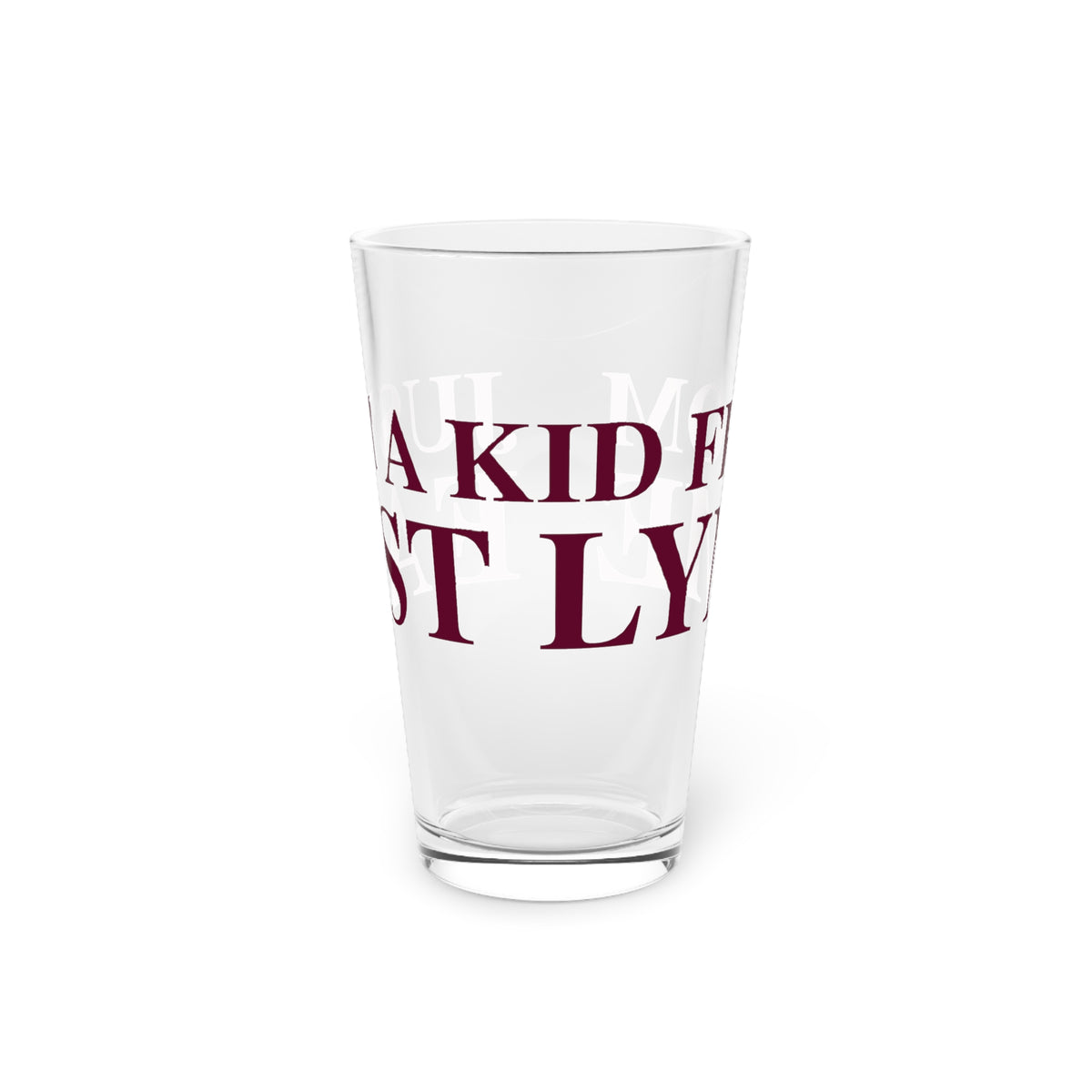 Just a kid from East Lyme Pint Glass, 16oz
