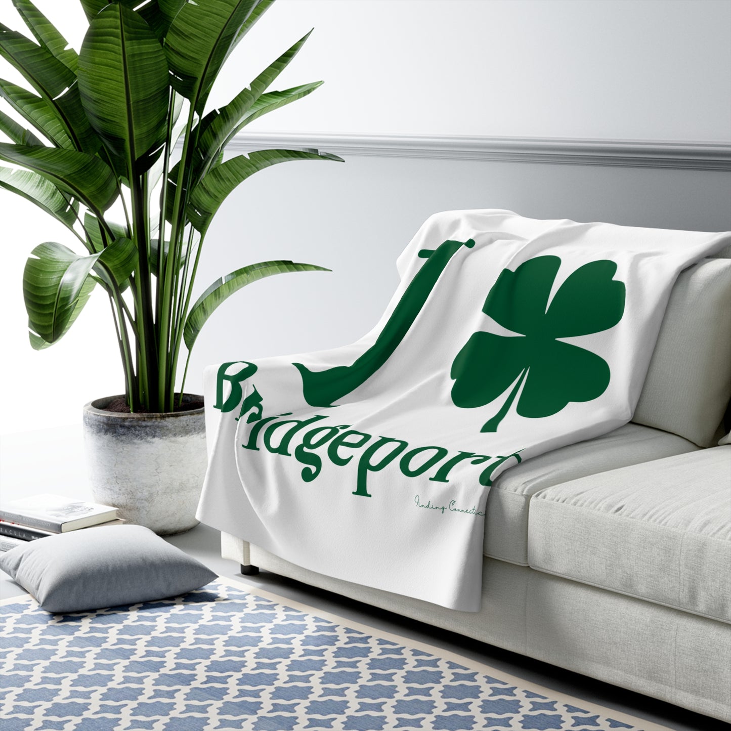 I Clover Bridgeport Sherpa Fleece Blanket
