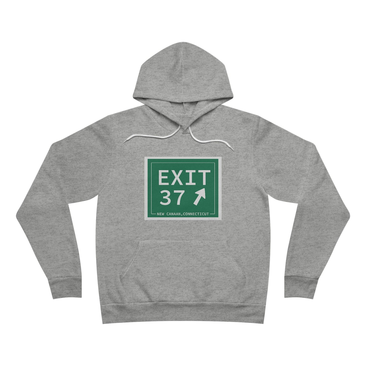 Vintage Exit 37 Merritt Parkway Sign Unisex Sponge Fleece Pullover Hoodie