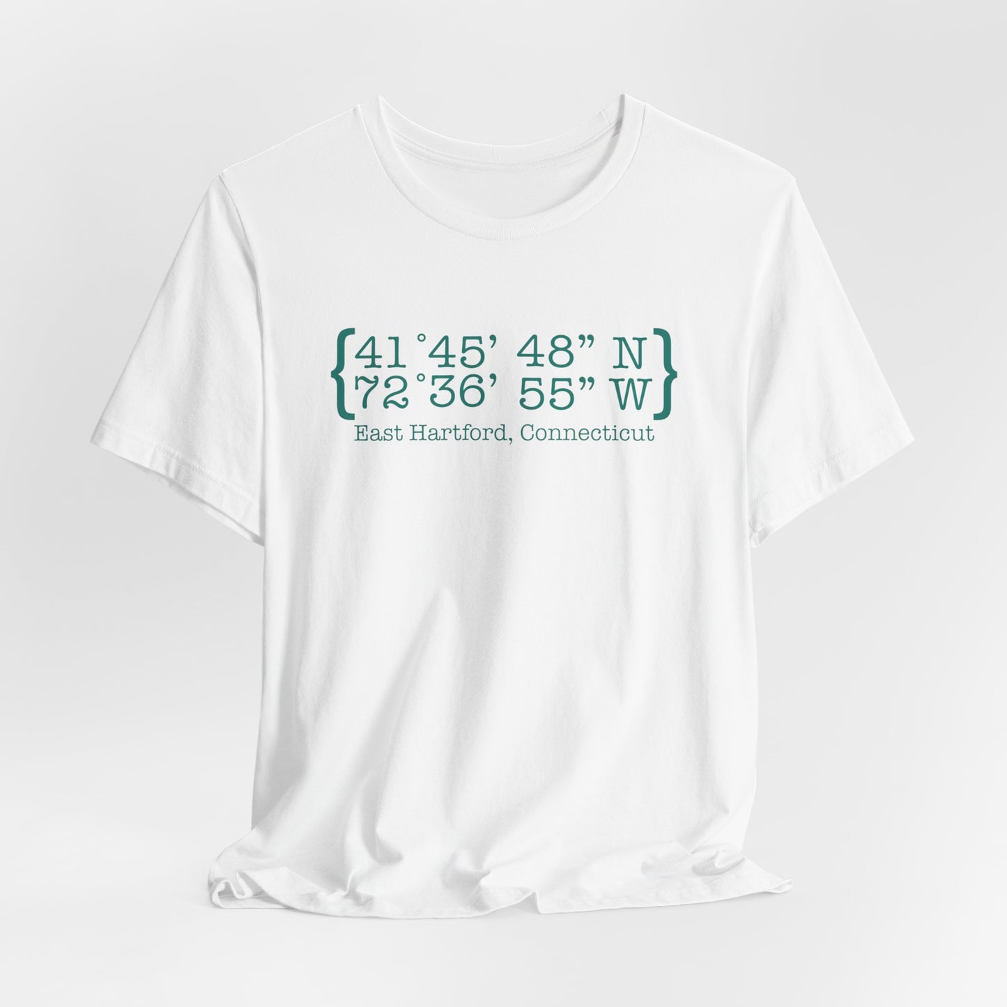 East Hartford Coordinates // East Hartford CT unisex t shirt // finding connecticut