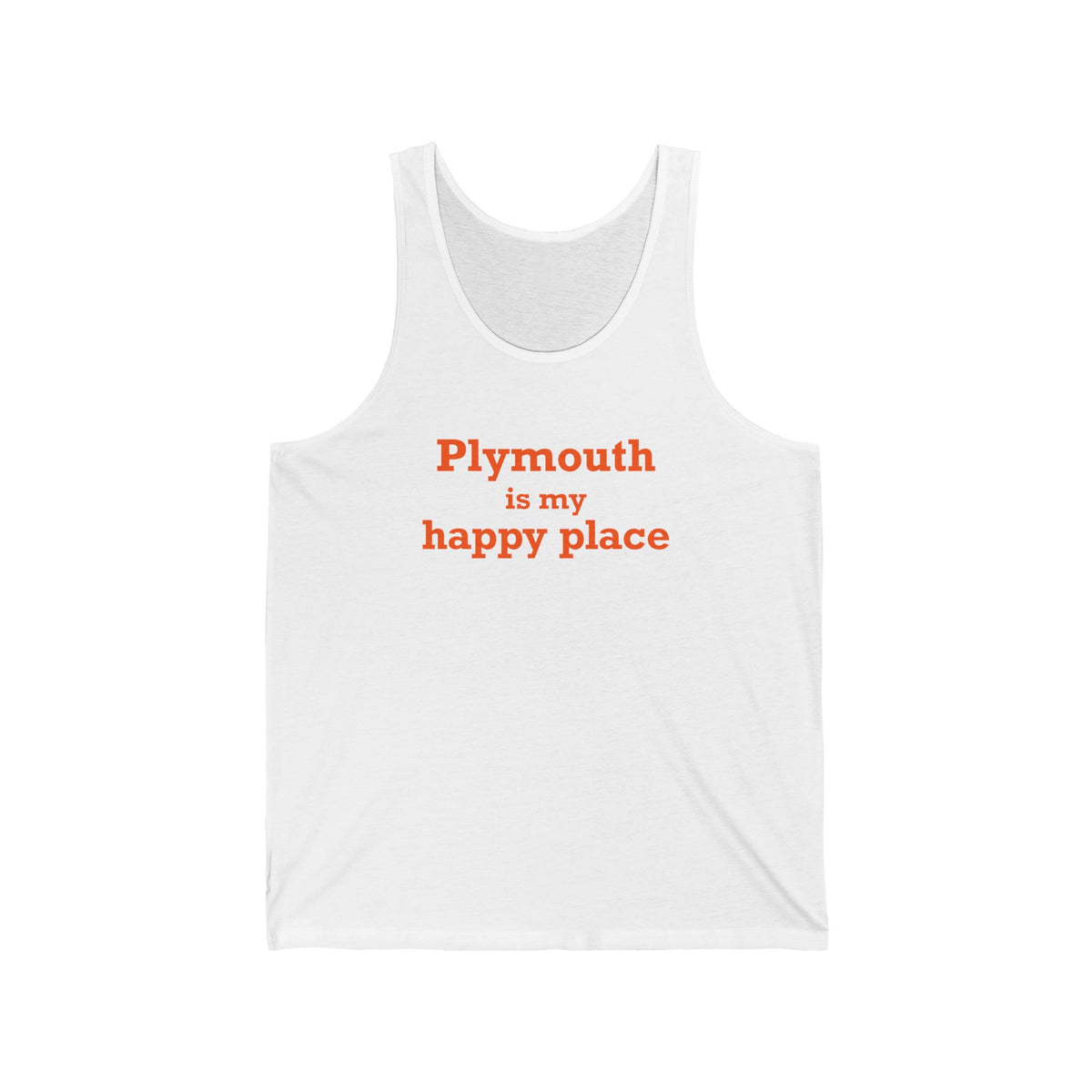 Plymouth is My Happy Place Unisex Jersey Tank Top