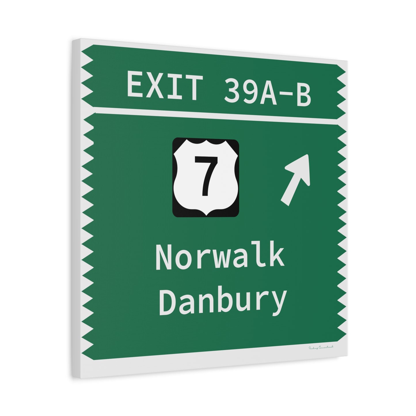 Vintage Merritt Parkway Exit 39 A-B SignMatte Canvas, Stretched, 1.25"