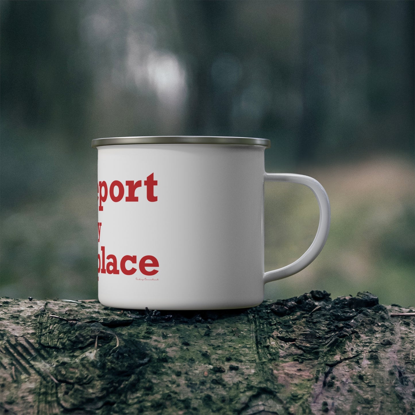 Bridgeport Is My Happy Place Enamel Camping Mug