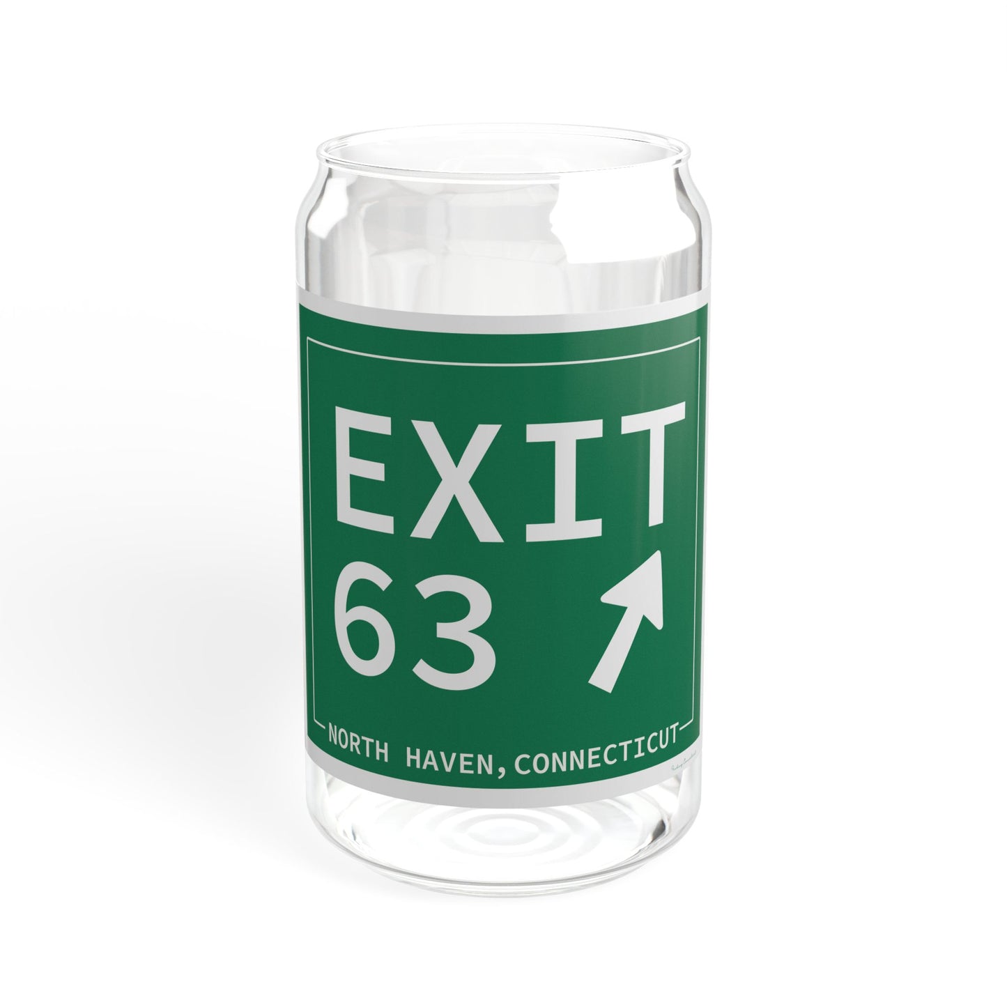 Vintage Exit 63 WCP Sign Sipper Glass, 16oz