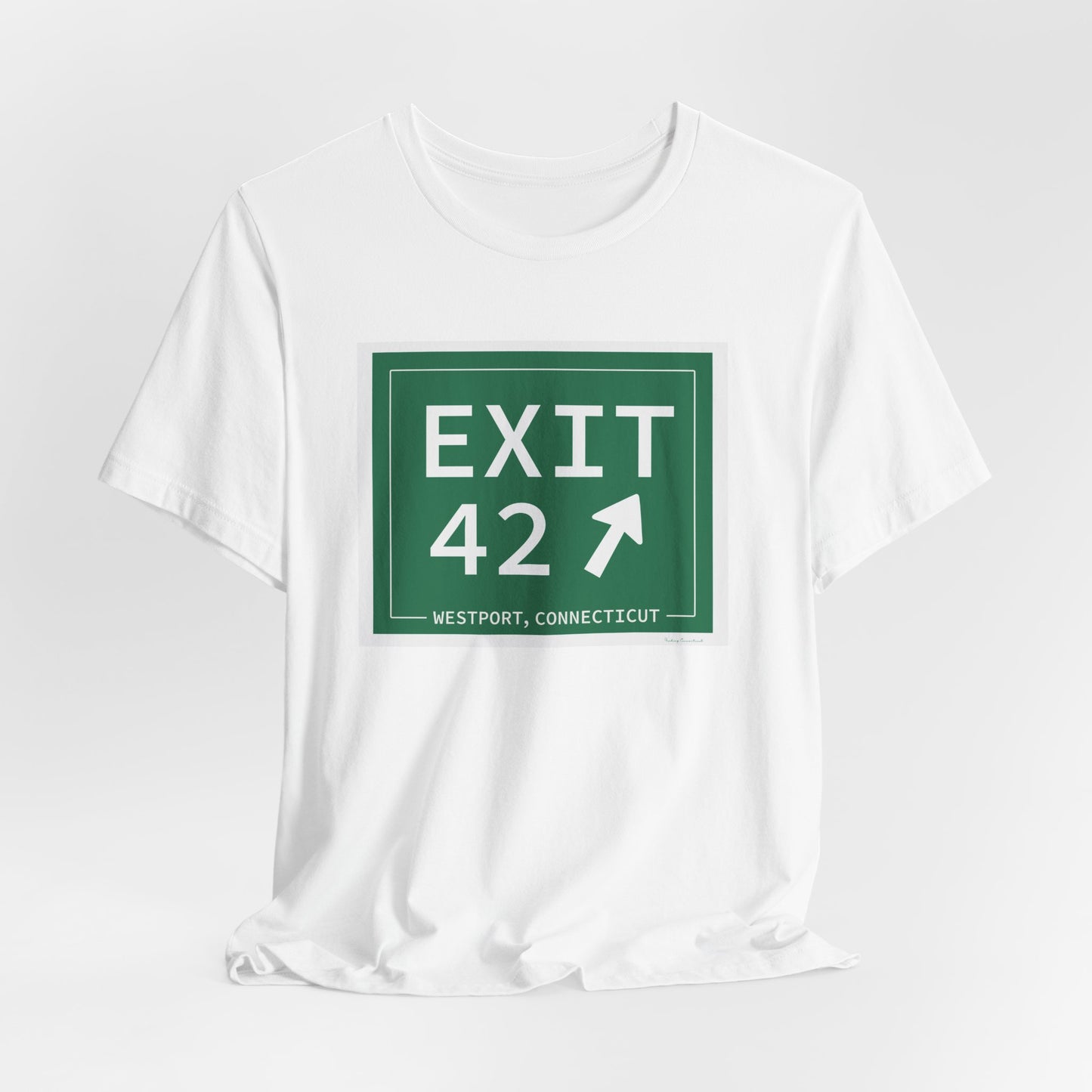 Vintage Exit 42 Merritt Parkway Sign Unisex Jersey Short Sleeve T-Shirt