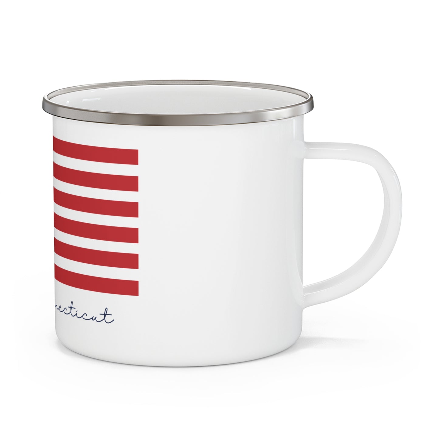 Woodbury Connecticut Flag Enamel Camping Mug