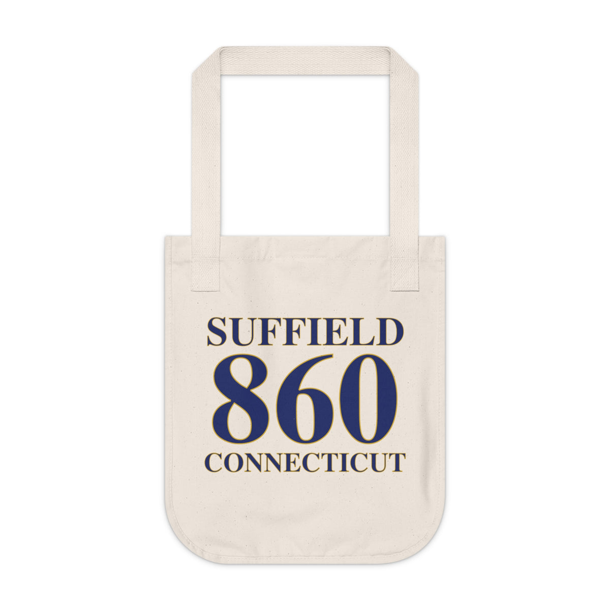 Suffield 860 Connecticut Organic Canvas Tote Bag