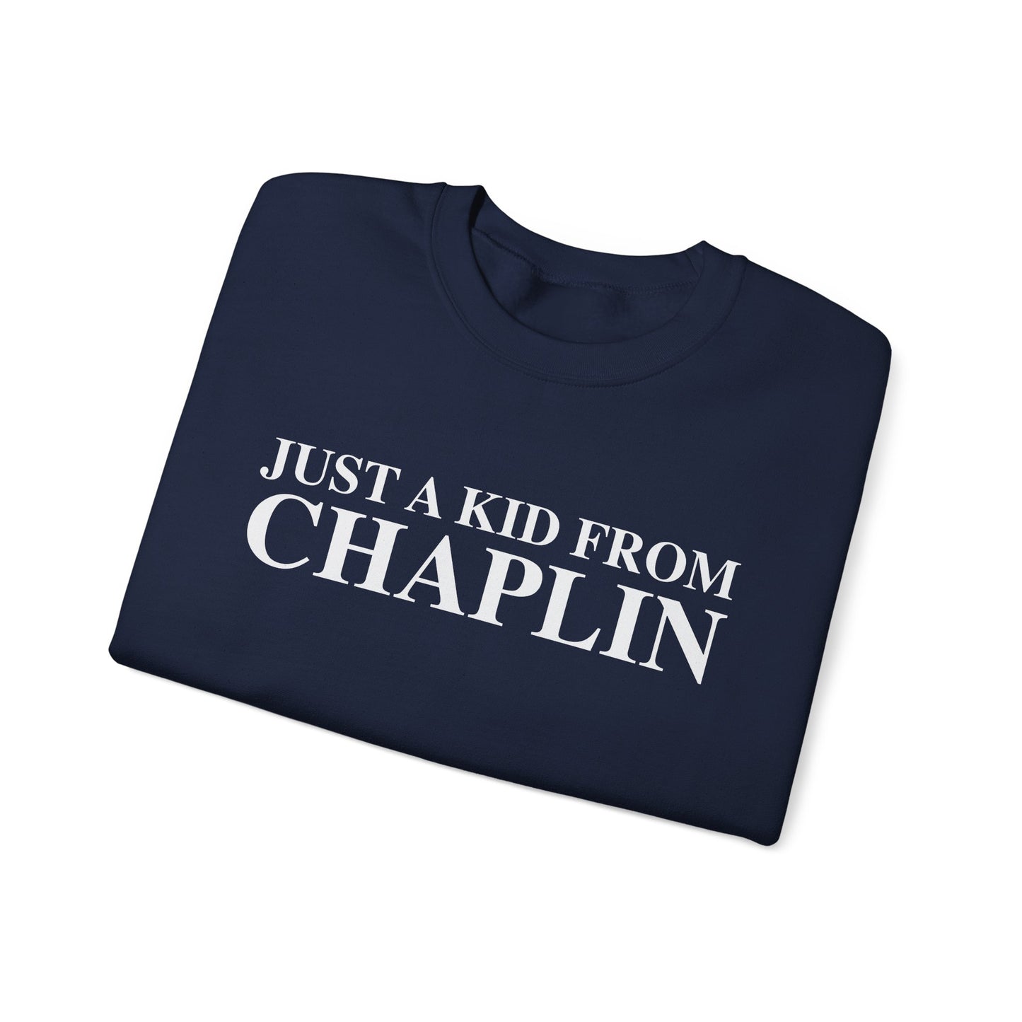 Just a kid from Chaplin Unisex Heavy Blend™ Crewneck Sweatshirt