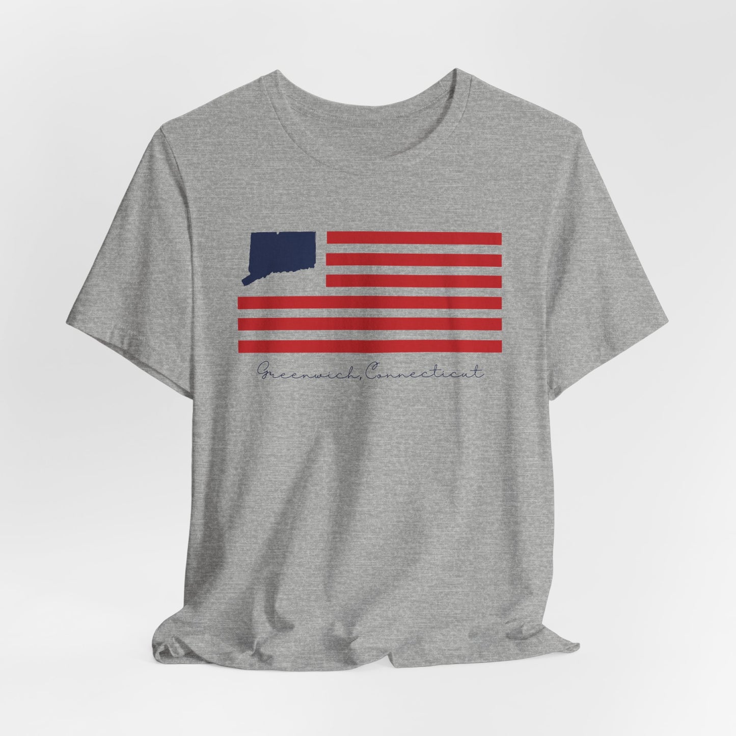 Greenwich Connecticut Flag Unisex Jersey Short Sleeve T-Shirt
