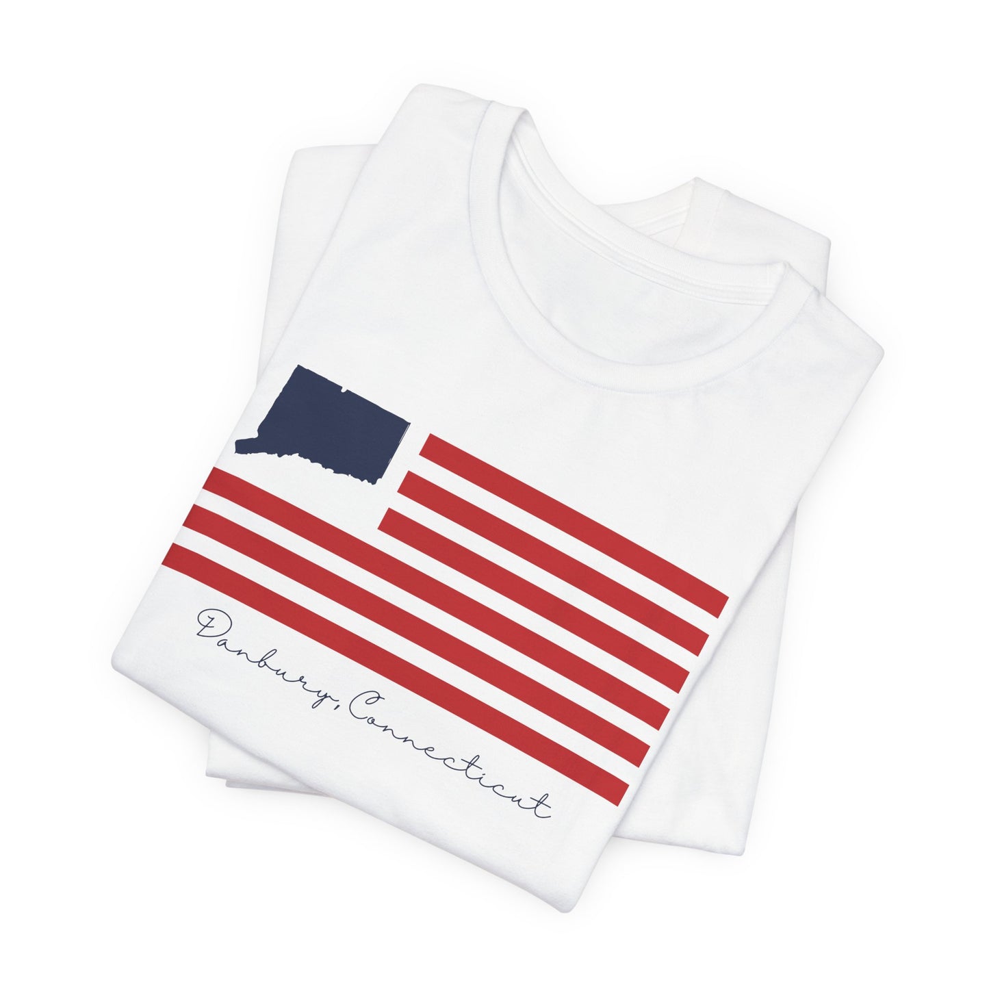 Danbury Connecticut Flag Unisex Jersey Short Sleeve T-Shirt