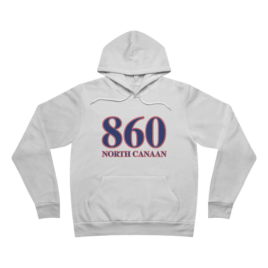 860 North Canaan Red White & Blue Unisex Sponge Fleece Pullover Hoodie