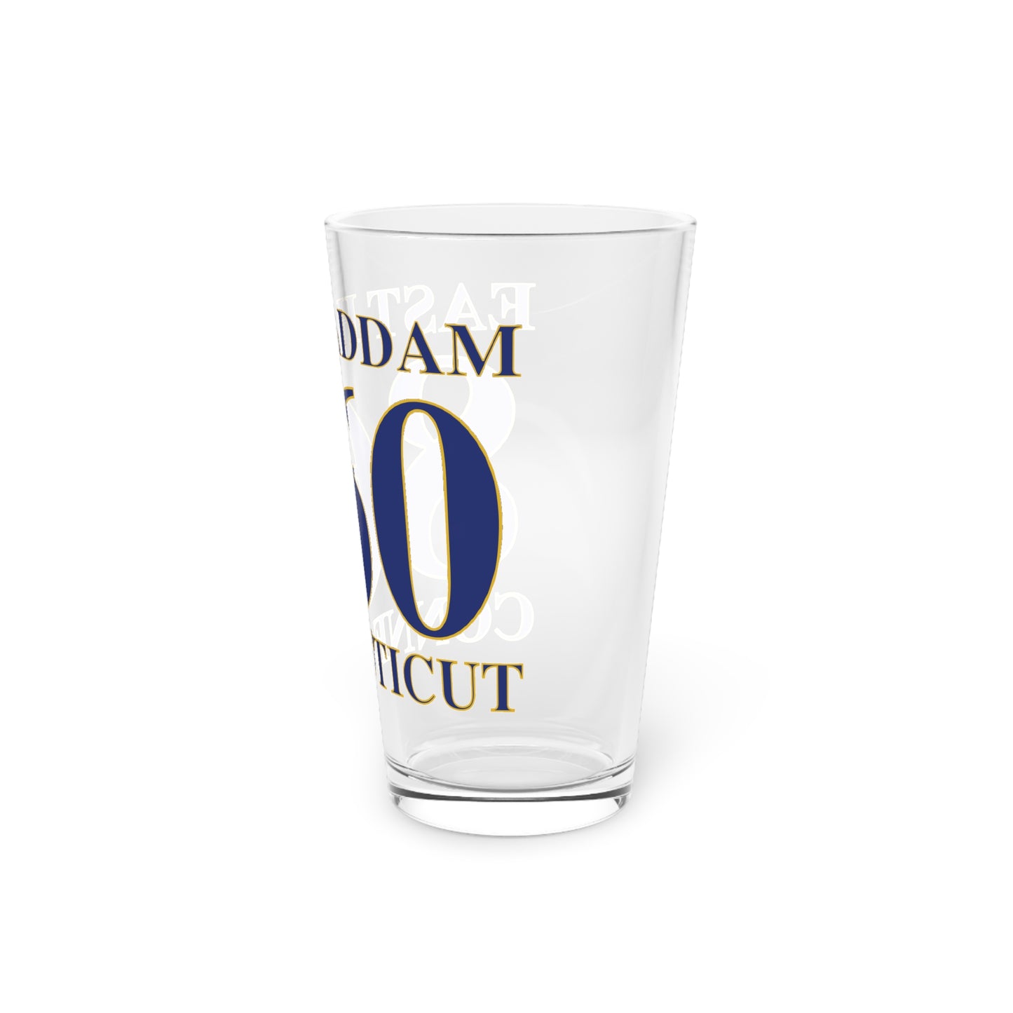East Haddam 860 Connecticut Pint Glass, 16oz