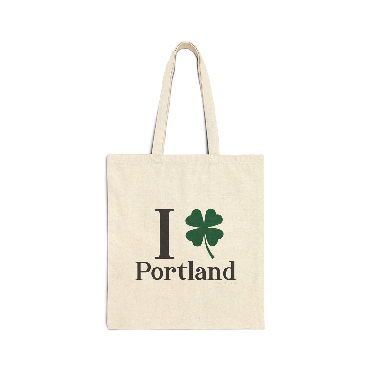 I Clover Portland Cotton Canvas Tote Bag