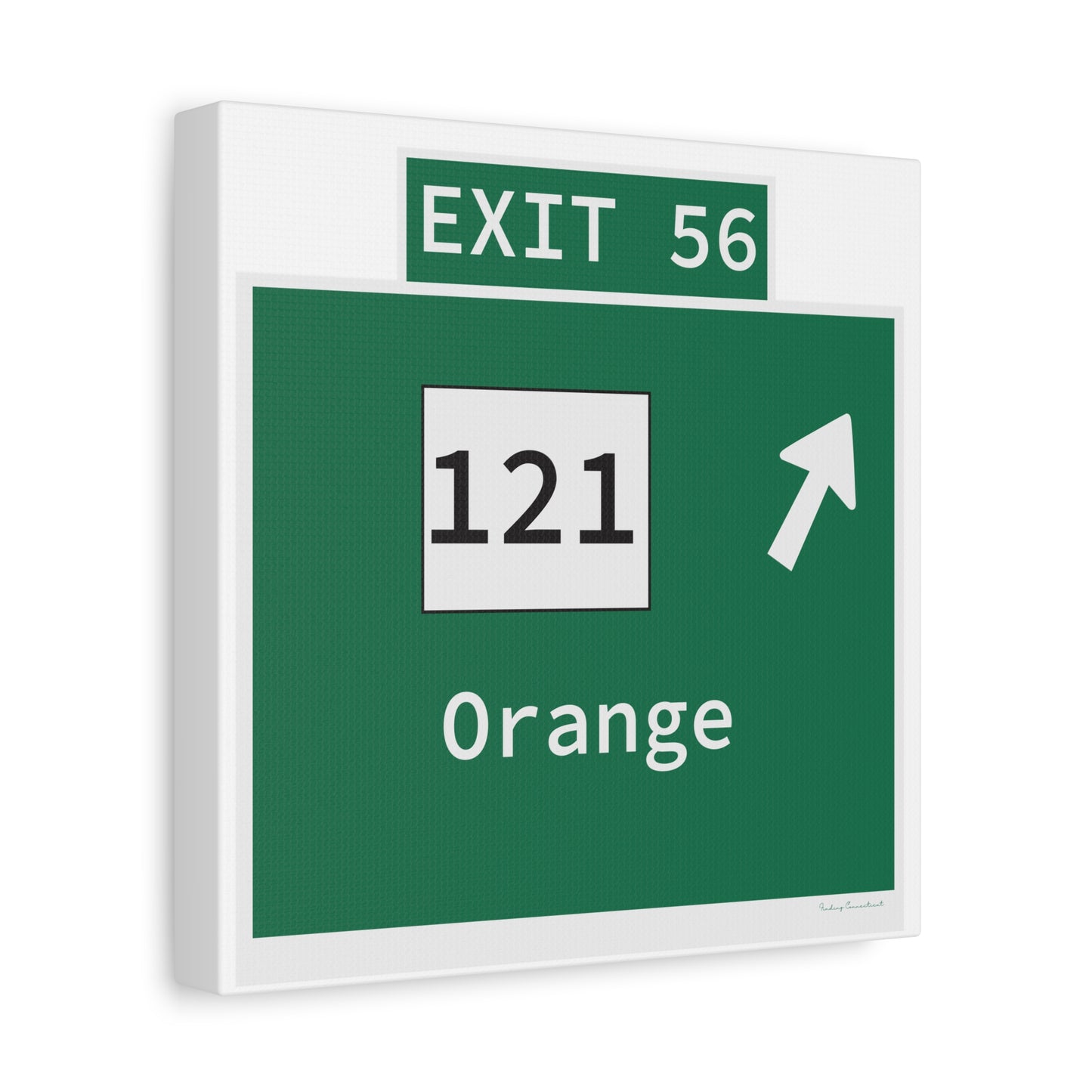 Vintage WCP Exit 56 Sign Matte Canvas, Stretched, 1.25"