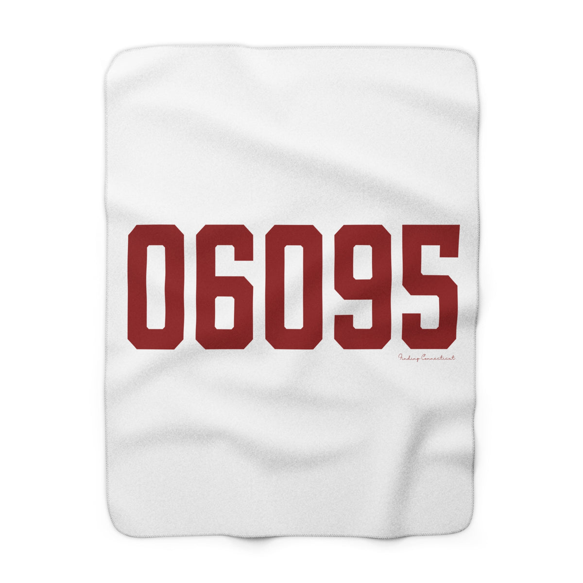 06095 Windsor Connecticut Zip Code Sherpa Fleece Blanket
