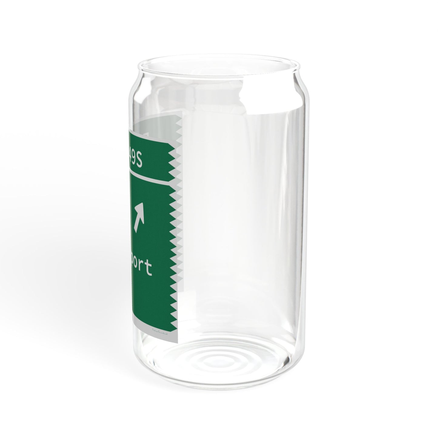Vintage Merritt Parkway Exit 49S Sign Sipper Glass, 16oz