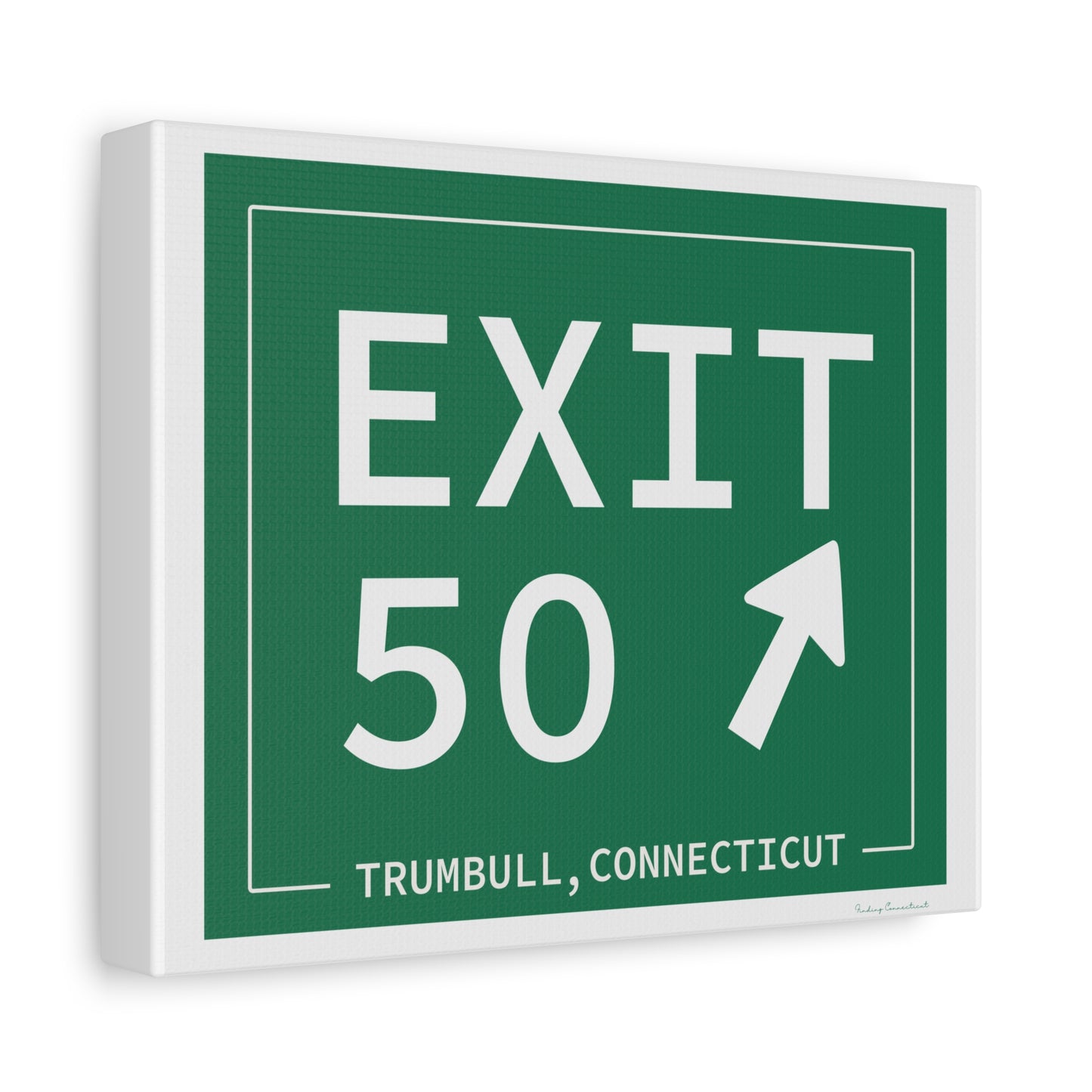 Vintage Exit 50 Merritt Parkway Sign Matte Canvas, Stretched, 1.25"