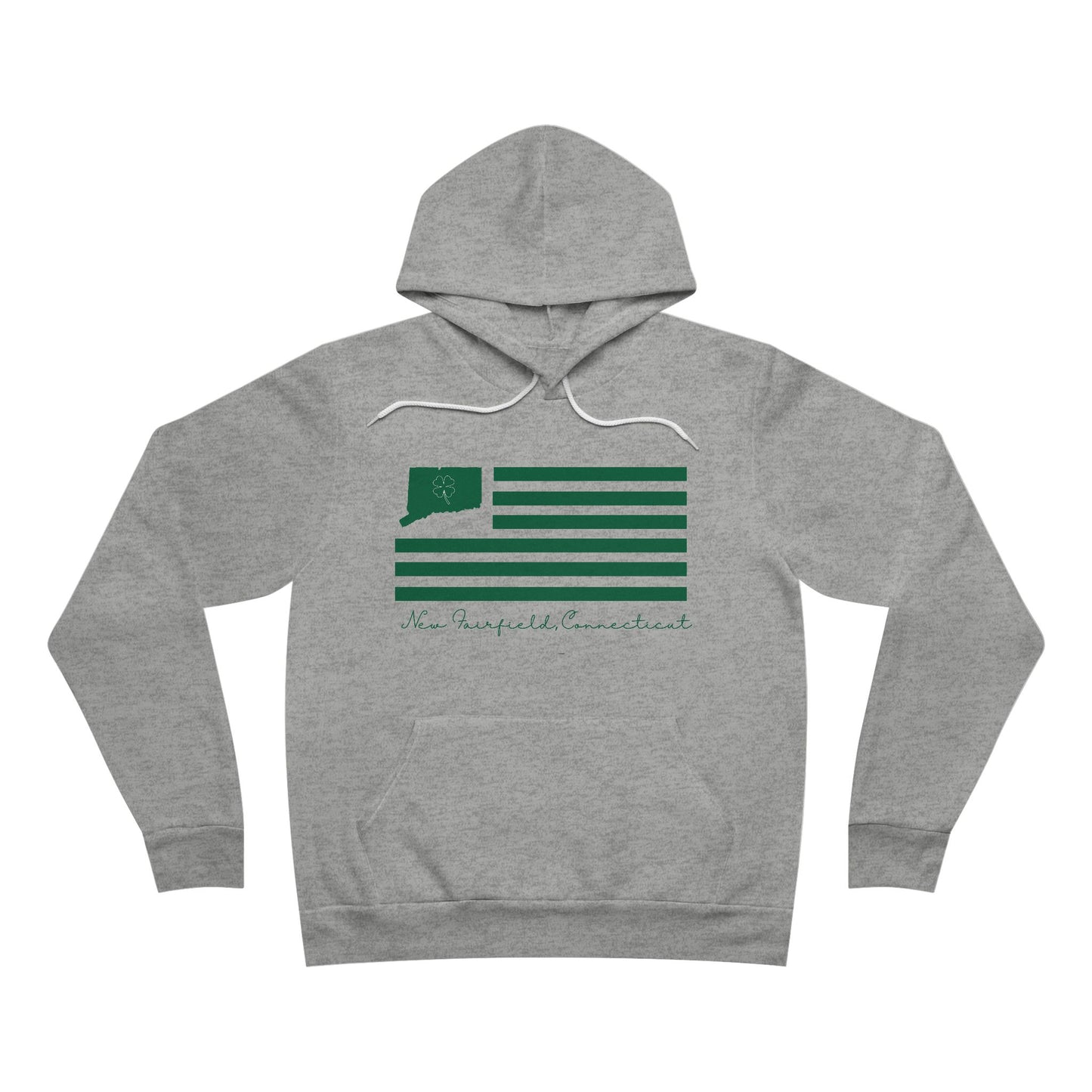 New Fairfield Connecticut St. Patrick’s Day Flag Unisex Sponge Fleece Pullover Hoodie
