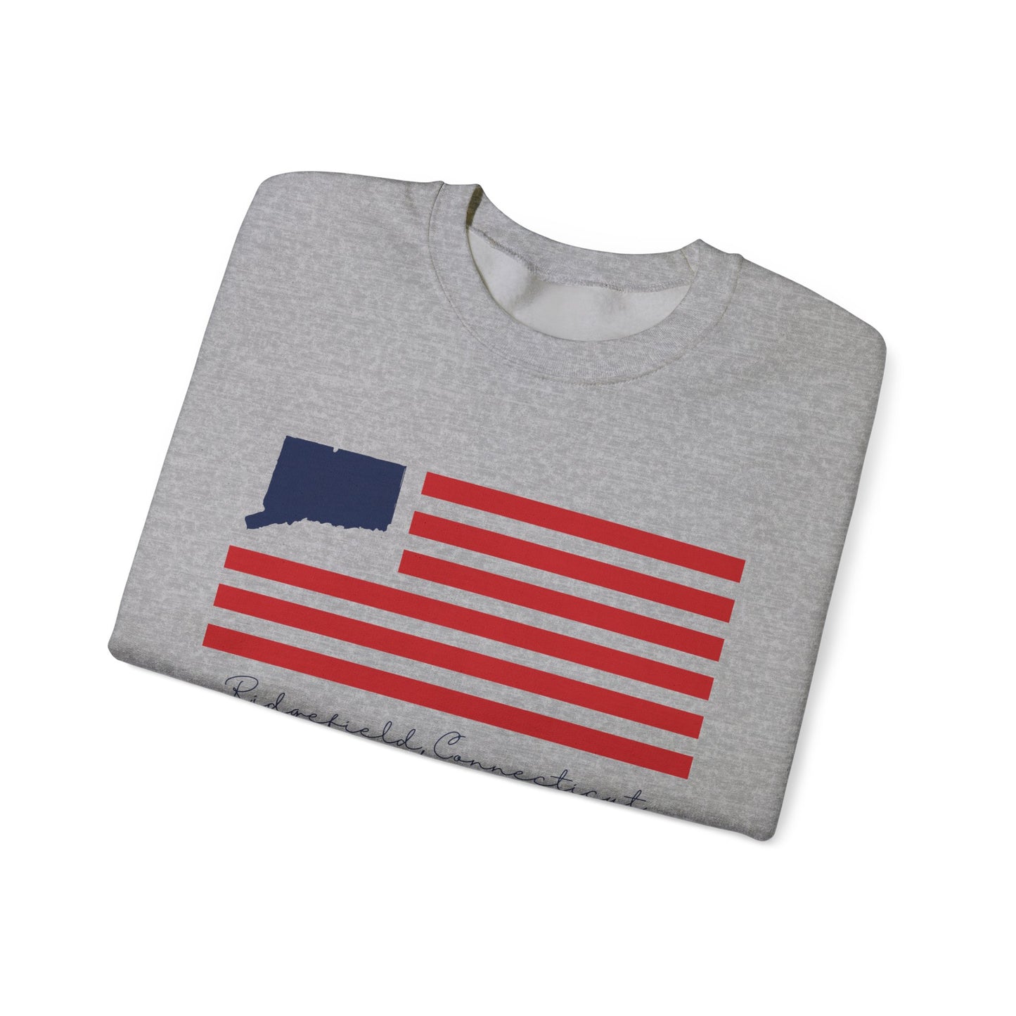 Ridgefield Connecticut Flag Unisex Heavy Blend™ Crewneck Sweatshirt