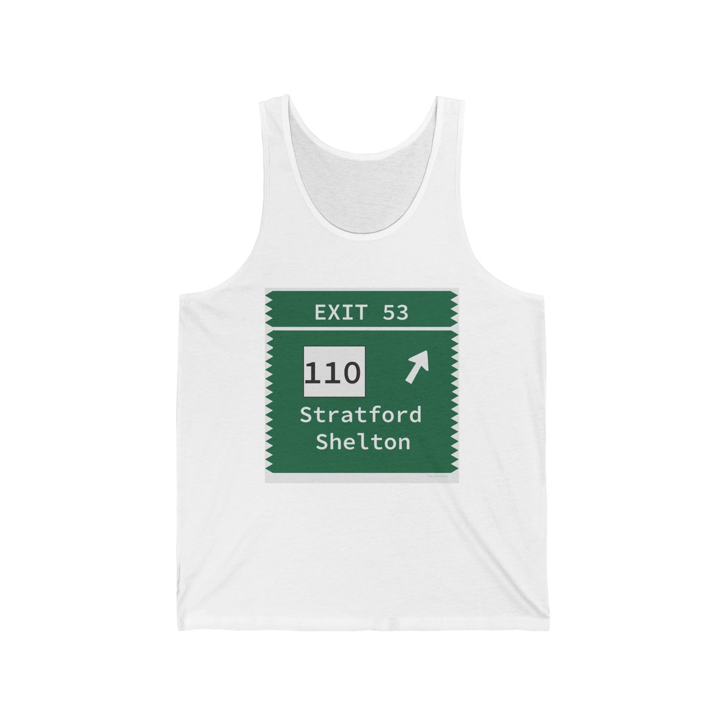 Vintage Merritt Parkway Exit 53 Sign Unisex Jersey Tank Top