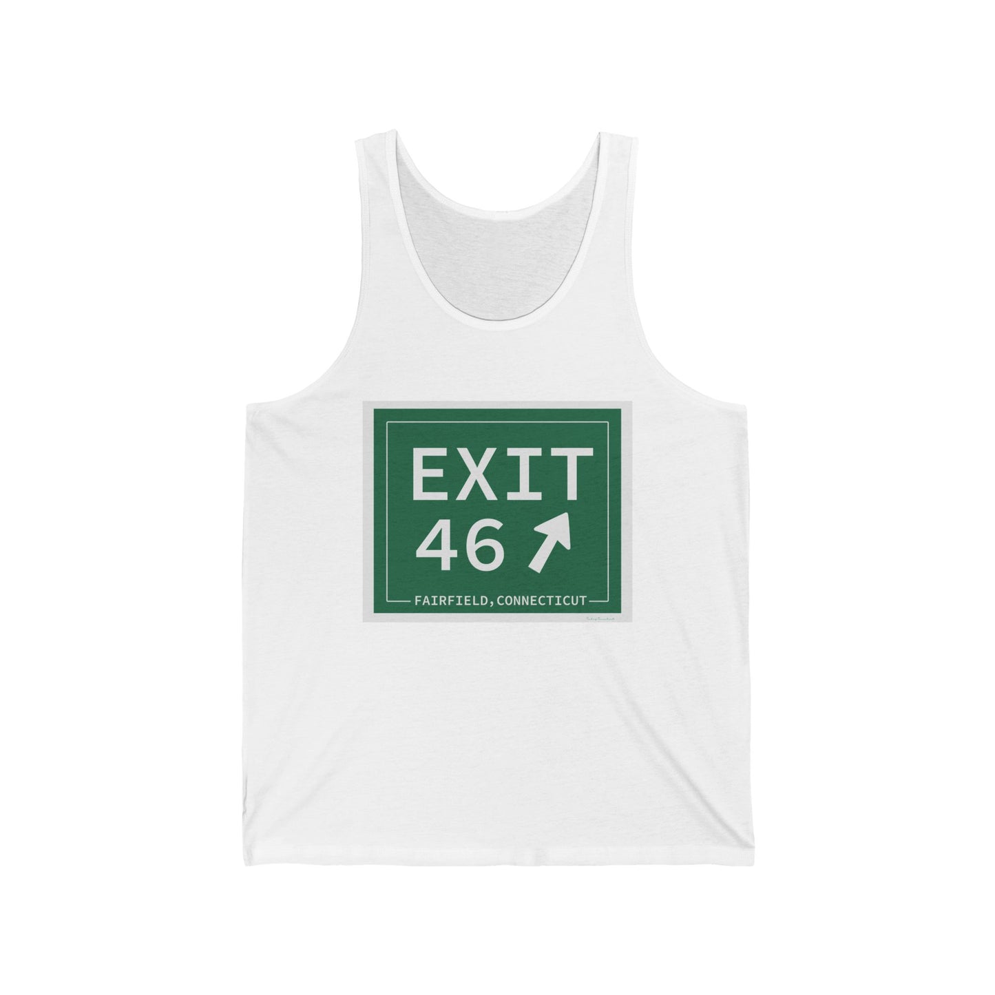 Vintage Exit 46 Merritt Parkway Sign Unisex Jersey Tank Top