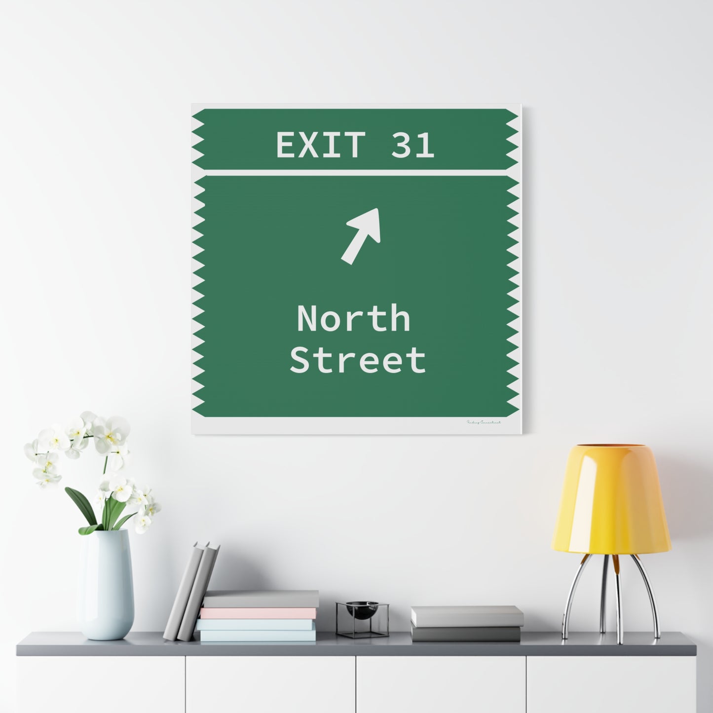 Vintage Merritt Parkway Exit 31 Sign Matte Canvas, Stretched, 1.25"