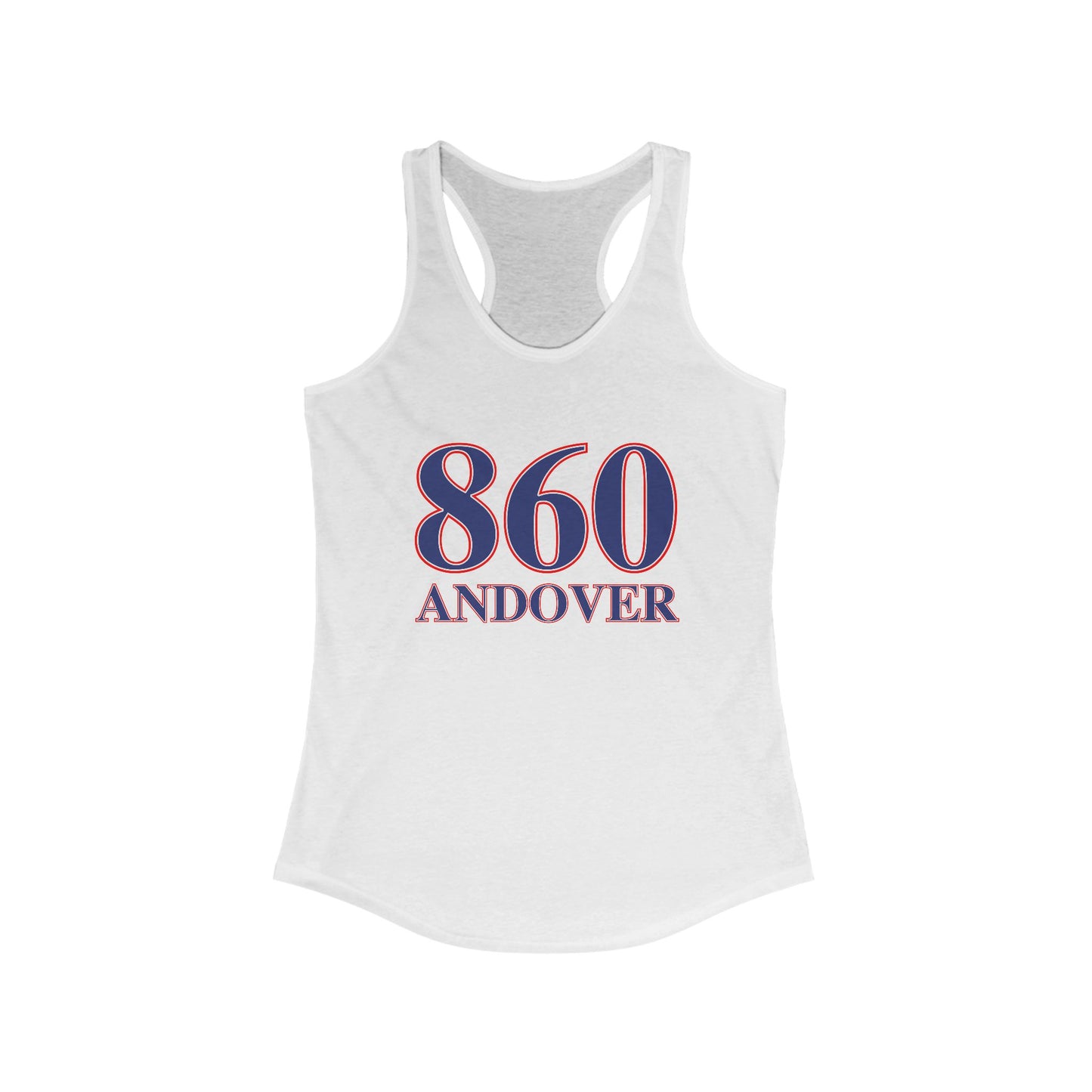 860 Andover Red White & Blue Women's Ideal Racerback Tank Top