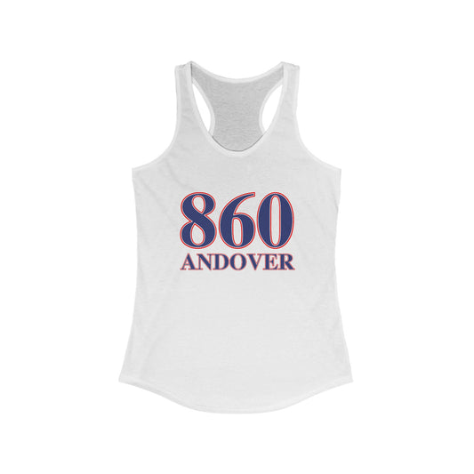 860 Andover Red White & Blue Women's Ideal Racerback Tank Top
