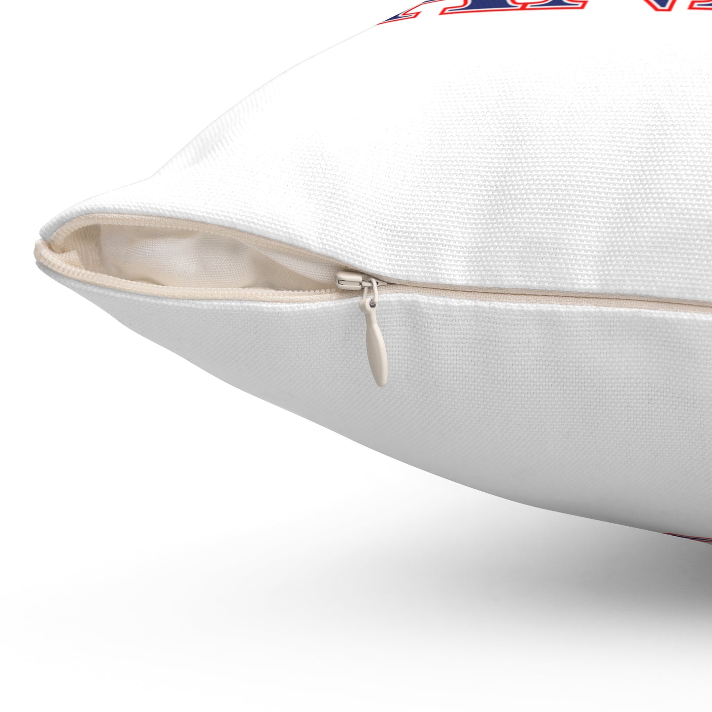 203 Danbury Red White & Blue Spun Polyester Square Pillow